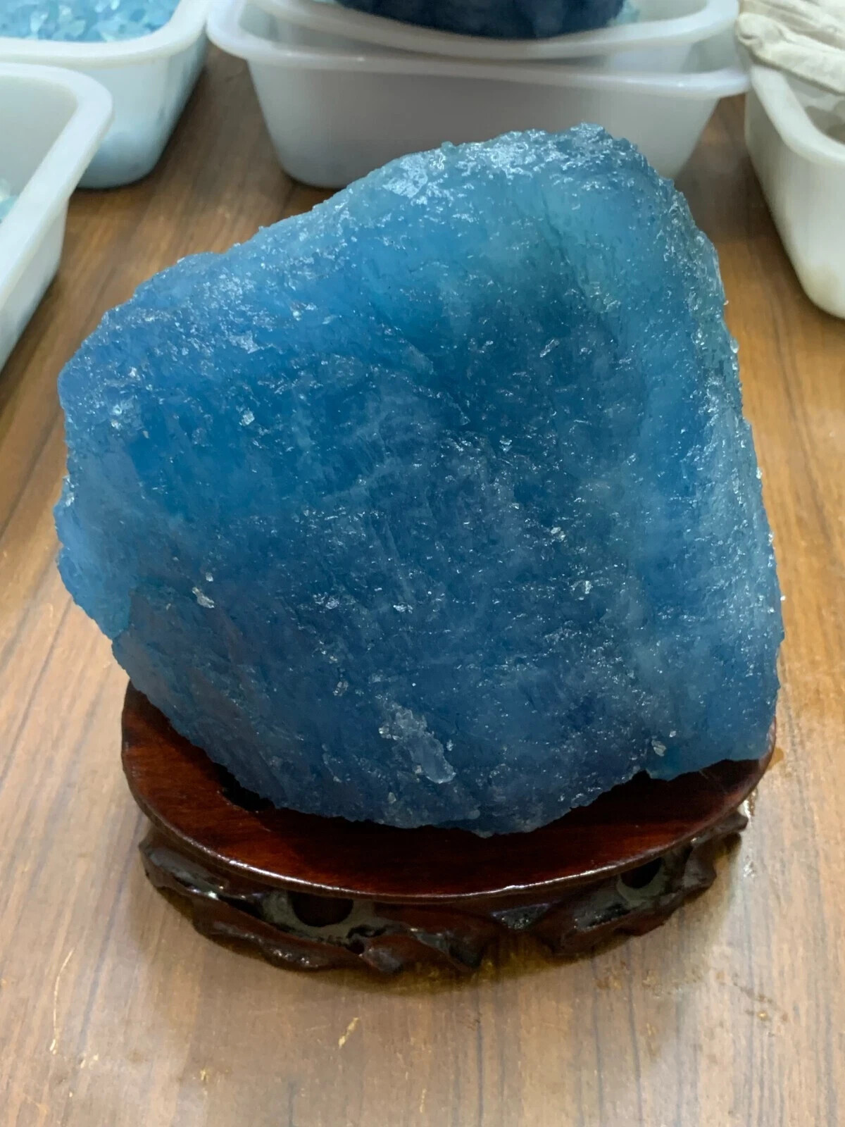 10LB Gem Natural Large block aquamarine Quartz Crystal Mineral Specimen healing