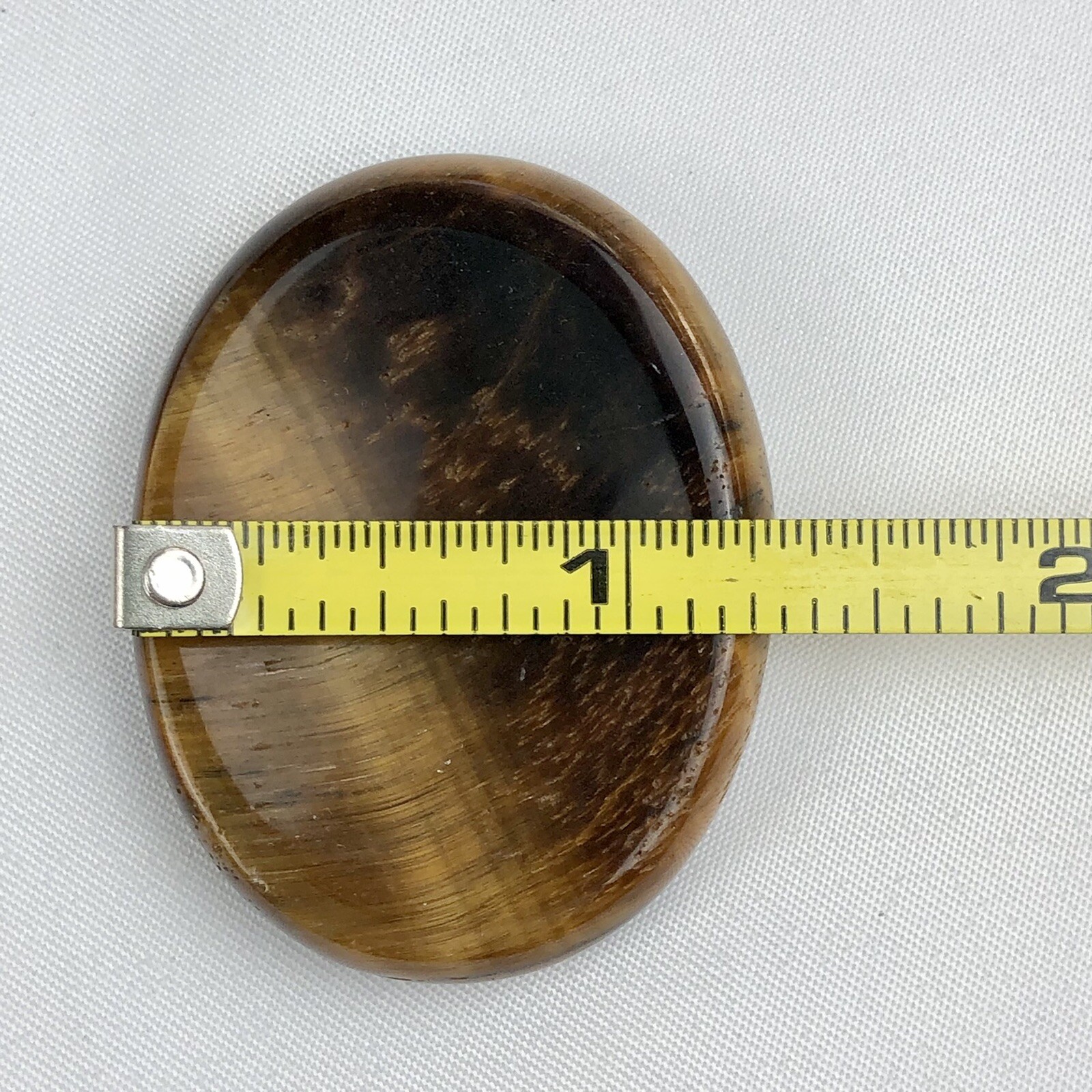 Tiger’s Eye Worry Stone Palm Stone Thumb Stone Oval Rock Healing Crystal ￼