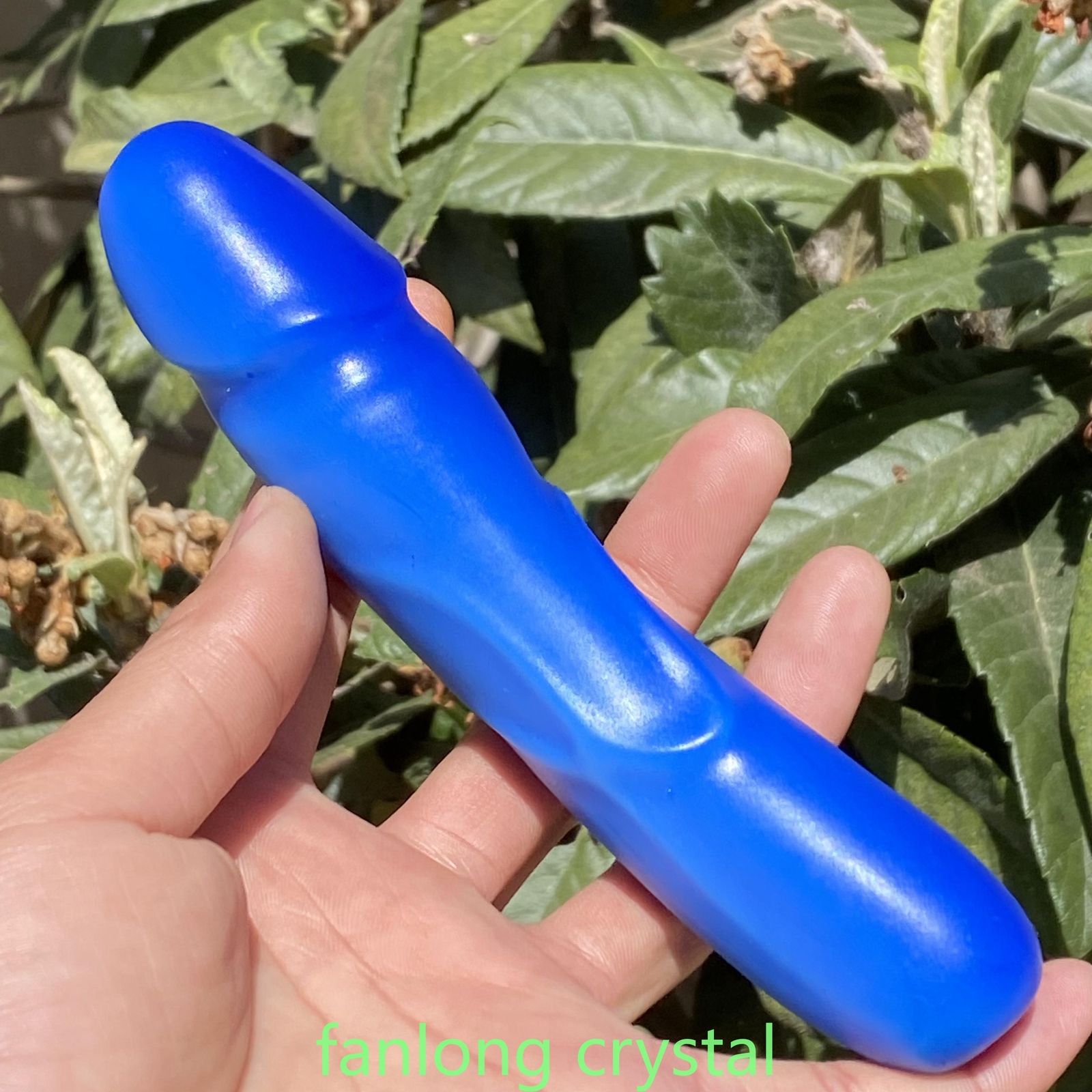 6in blue Opalite Male Penis Quartz Crystal Skull Massager scrub Gem 1PC