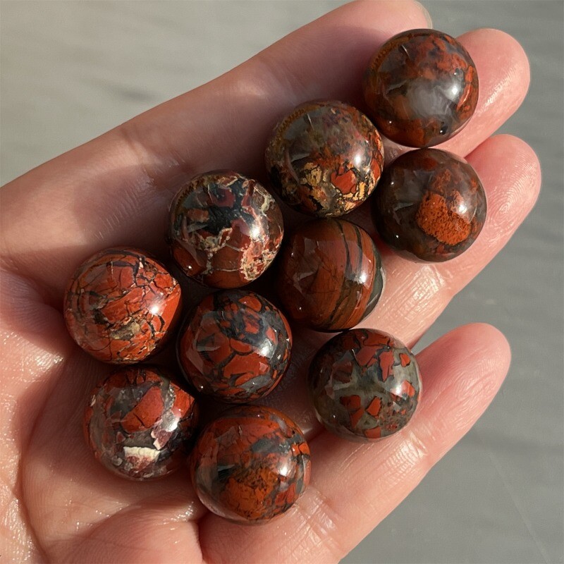 10x Wholesale Natural safflower sphere quartz crystal ball Mineral healing 15mm+