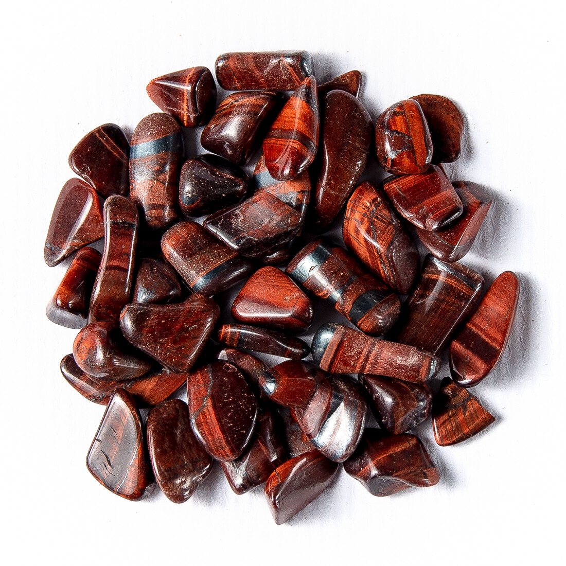 1/4 lb Tumbled Red Tigers Eye Gemstone Crystals 40-65 Stones Gem Rock Specimens