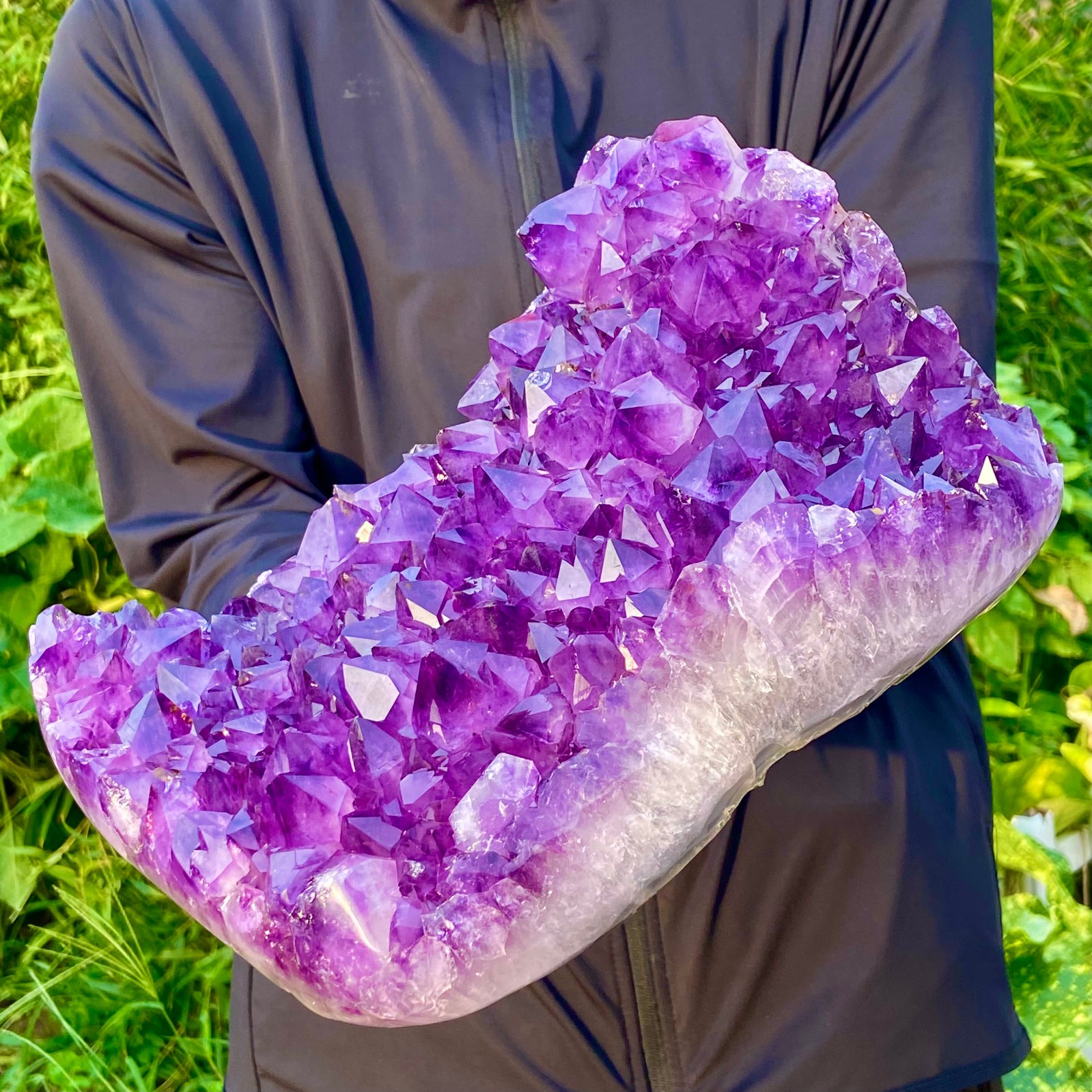 10.69LB Natural Amethyst geode quartz cluster crystal specimen energy healing