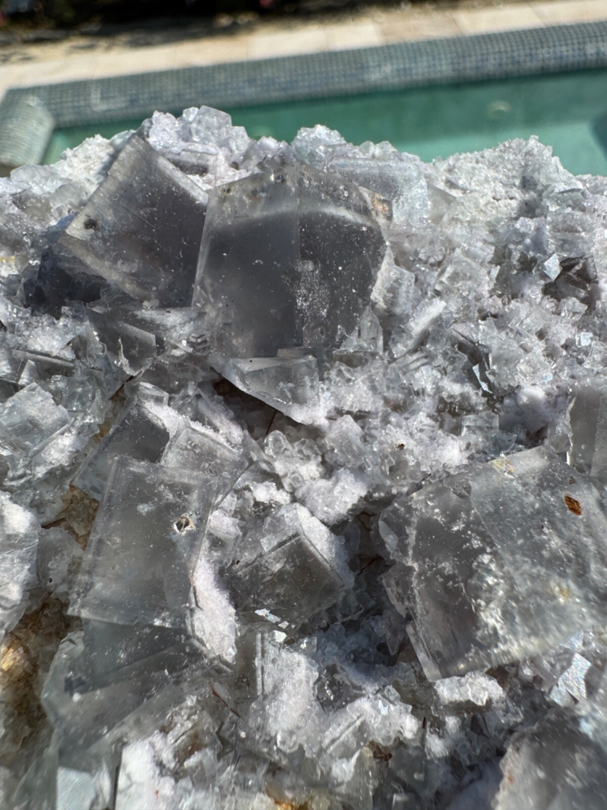 Rare Beijing Blue Cubic Fluorite 204g