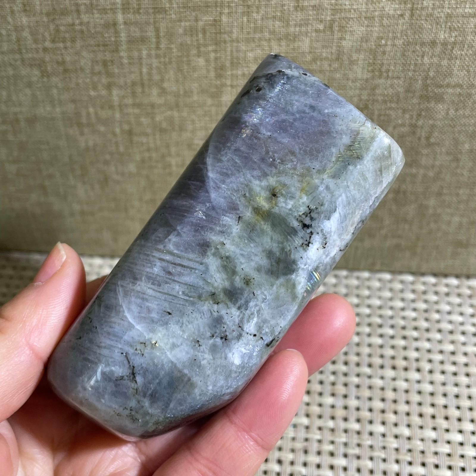 Rare Flashy Labradorite Slab Crystal Rough Gemstone Raw Labradorite Rough 258g