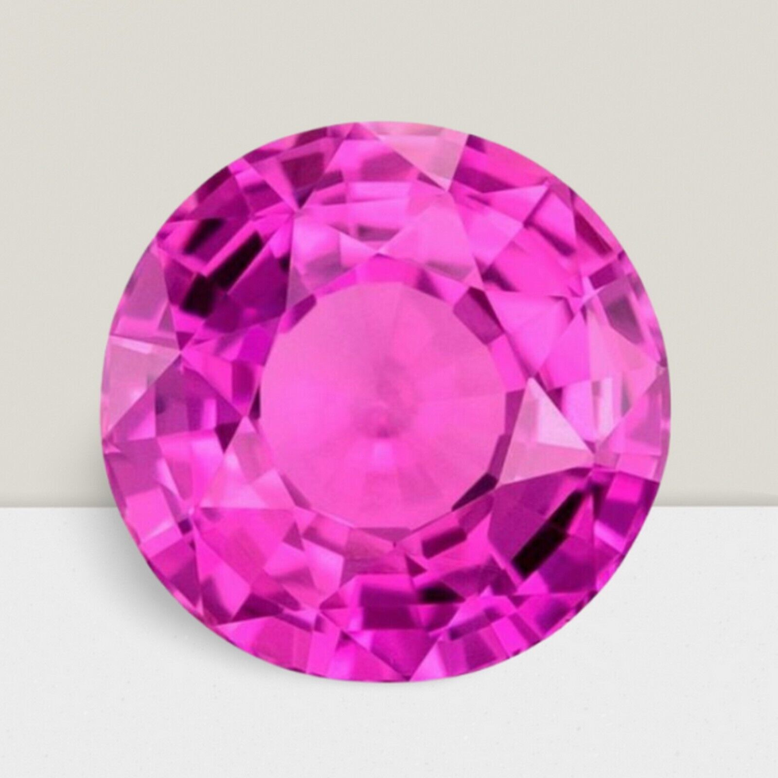 Pink Sapphire Round Cut Gemstone 3.50 Cts – 10 mm Vivid Loose Gem
