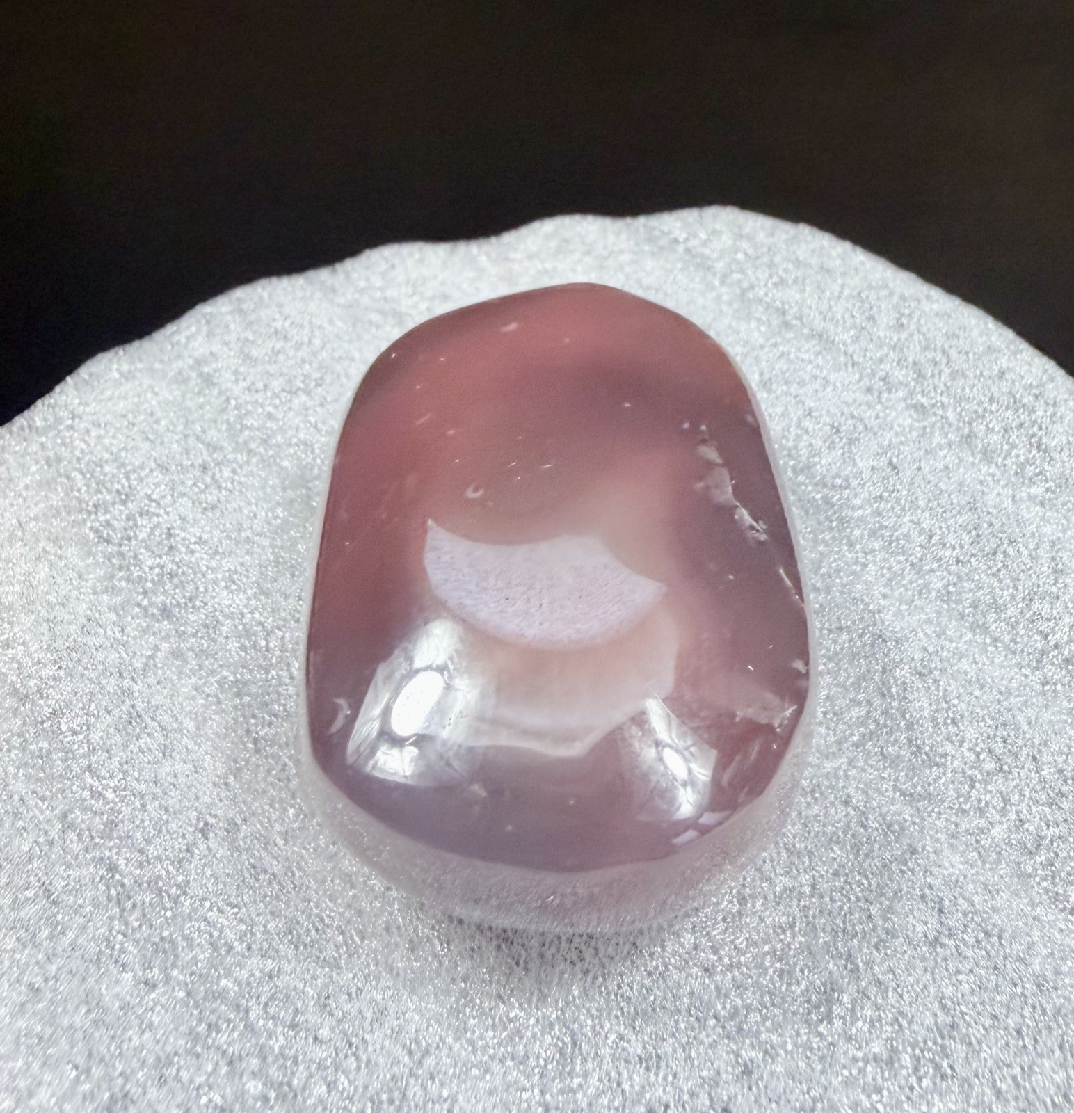 Crystal Mozambique Agate Natural Colour Chalcedony Geode crimson Druzy 39g (3)