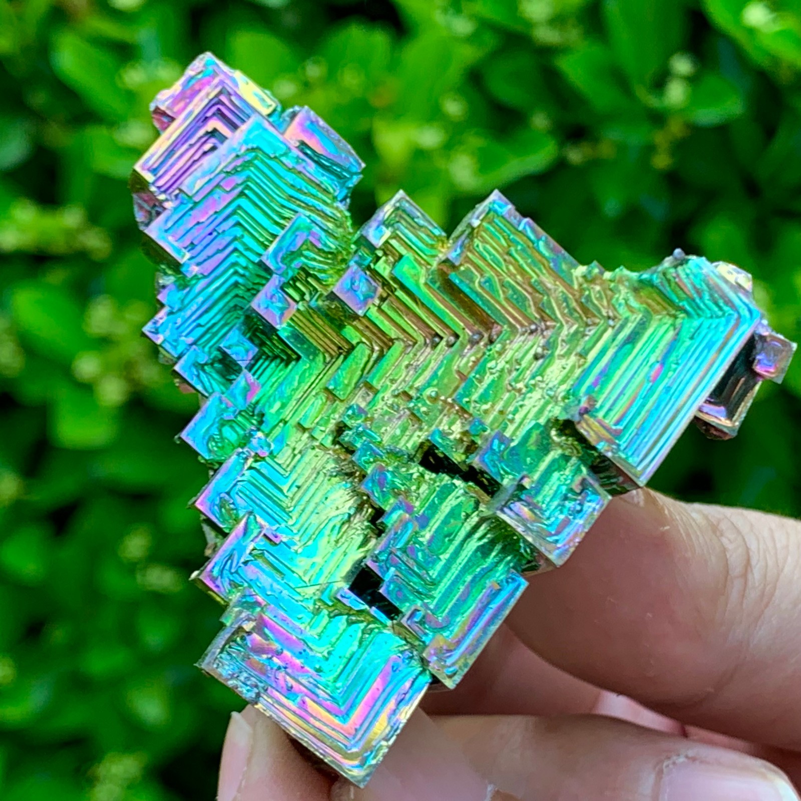 82G ram Bismuth rainbow crystal elementBi gemstone Mineral specimen healing