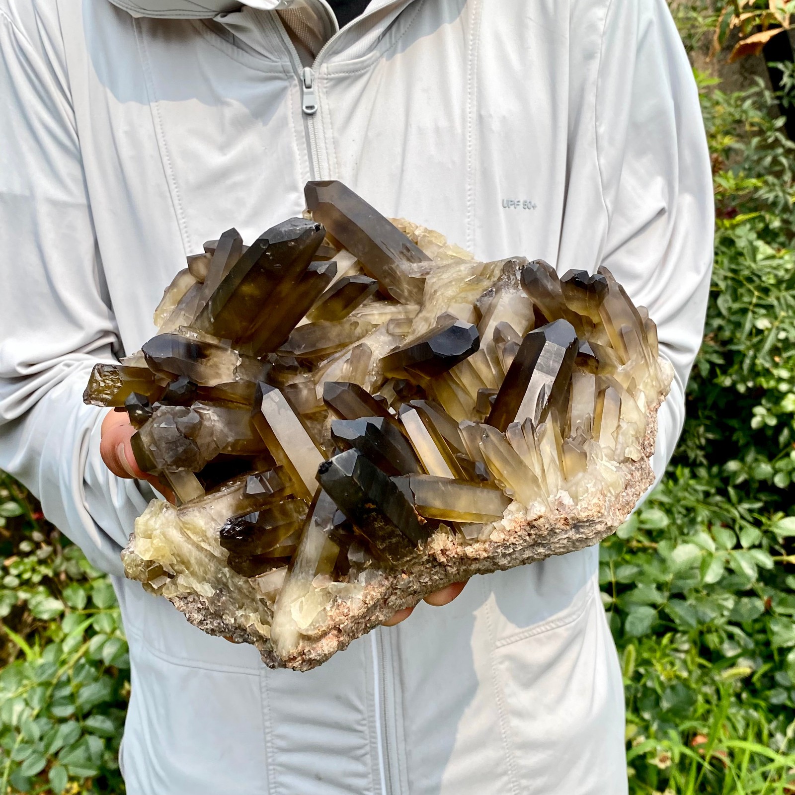 10.5LB New Black Phantom Quartz Crystal Cluster Mineral Specimen Spiritual The
