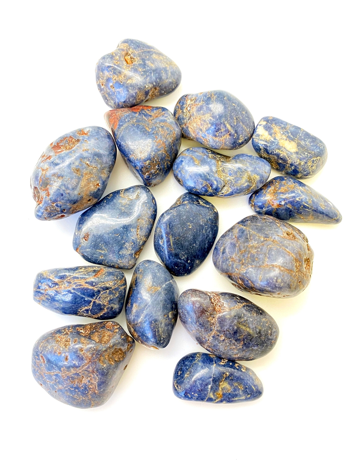 Blue Sapphire Tumbled Stone, Polished Natural Blue Sapphire Crystal from India