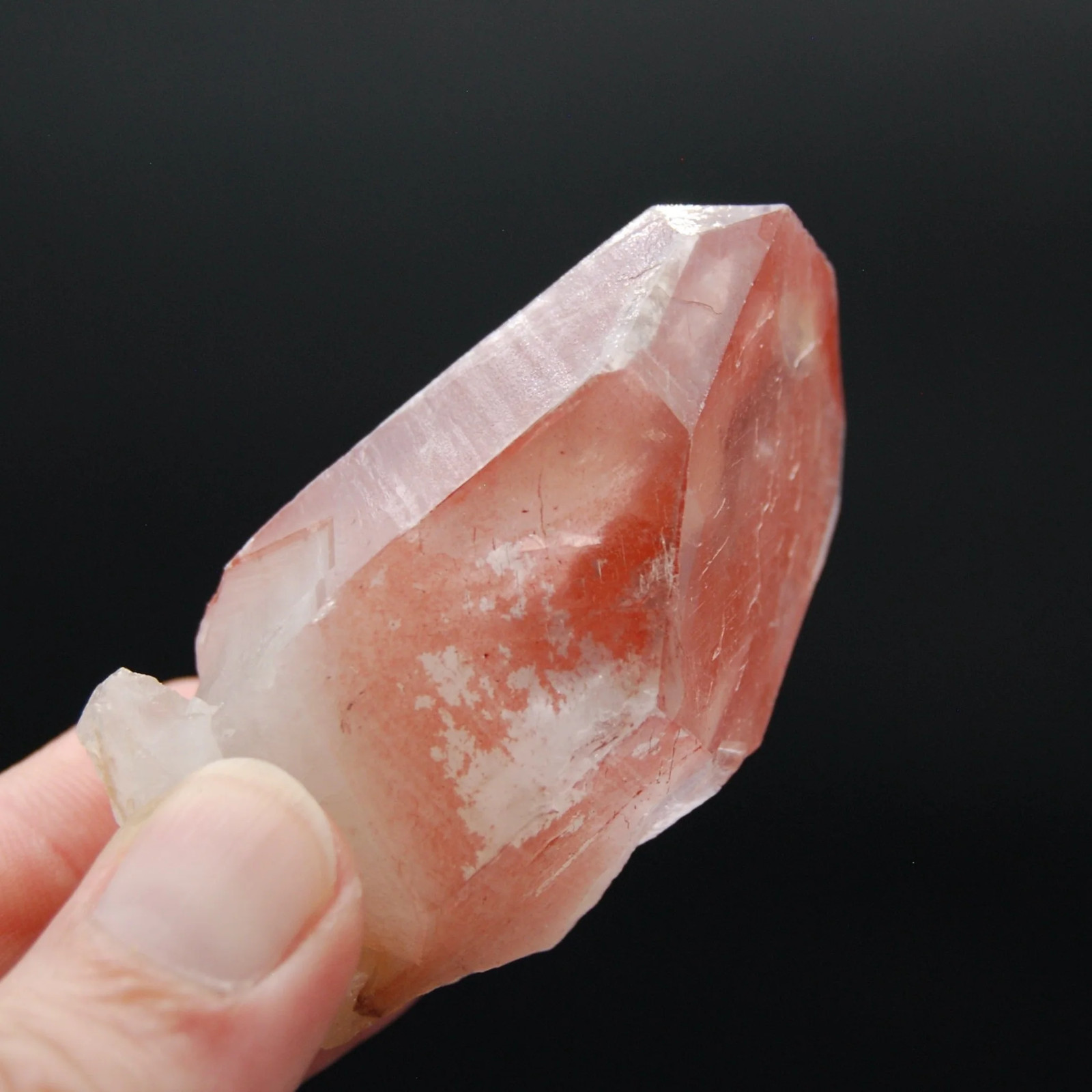 3in 98g Strawberry Pink Lemurian Seed Quartz Crystal Master Starbrary, Record Ke