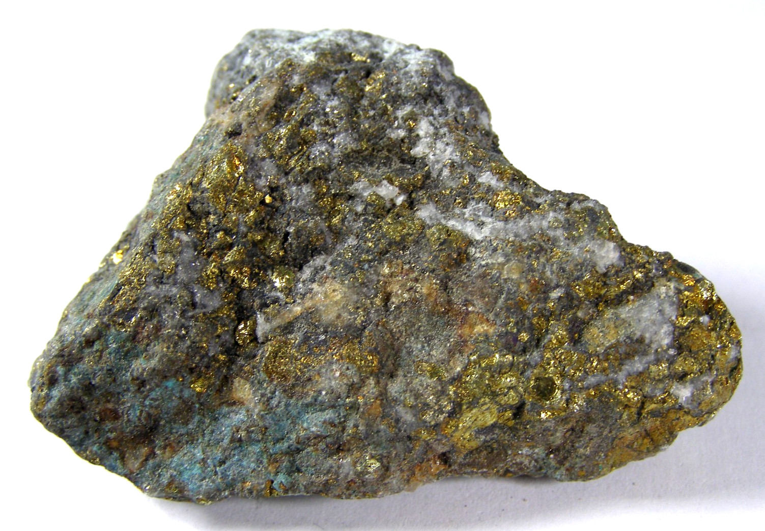NATURAL CHALCOPYRITE CRYSTALS ON MATRIX ROCK – NORWAY – 5.7 x 4.0 x 2.5 cms #2