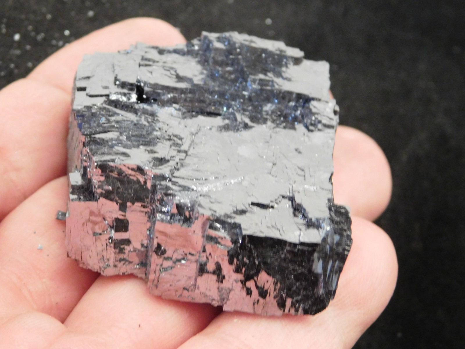 Larger! Super Heavy! Stepped GALENA Crystal CUBE 100% Natural Missouri 205gr