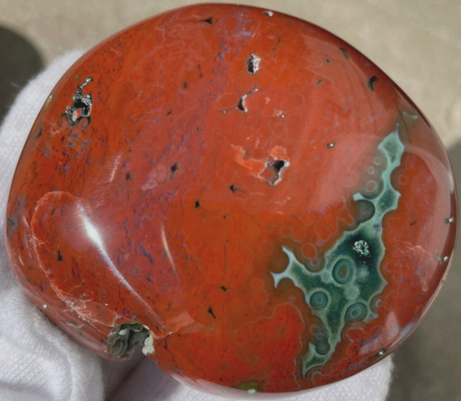 USA SALE 204g LOT OCEAN JASPER OJ PALMSTONE PALM STONES PALM STONE RED VEINLESS