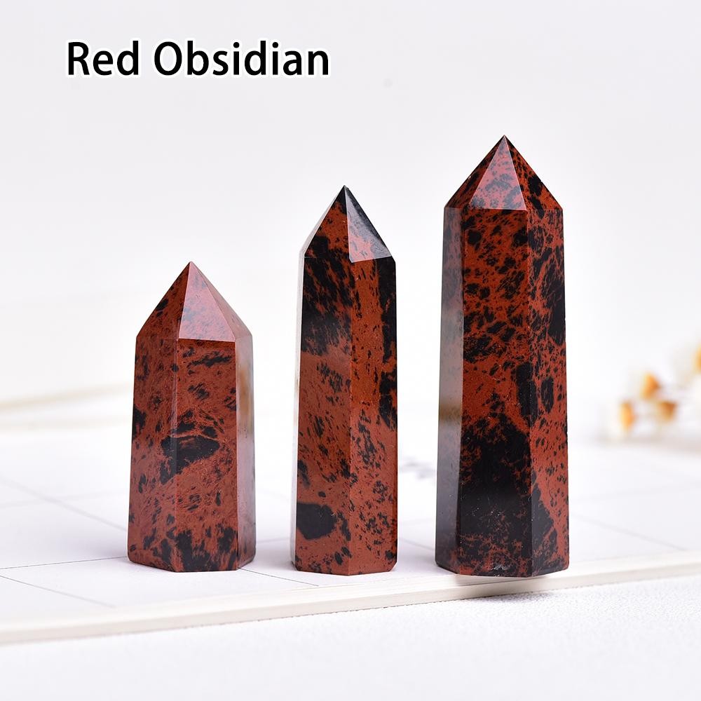 Crystal Point Prism Quartz Tower – 36 Colors Natural Stone Home Decor Wand