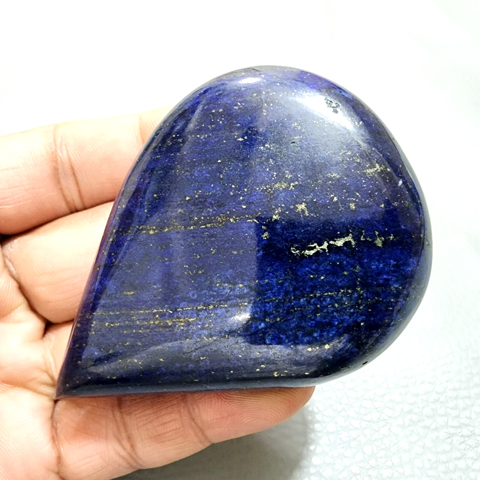 Ultimate Lapis Lazuli Palm Worry Stone Crystal Polished Loose Gemstone 606 Crt