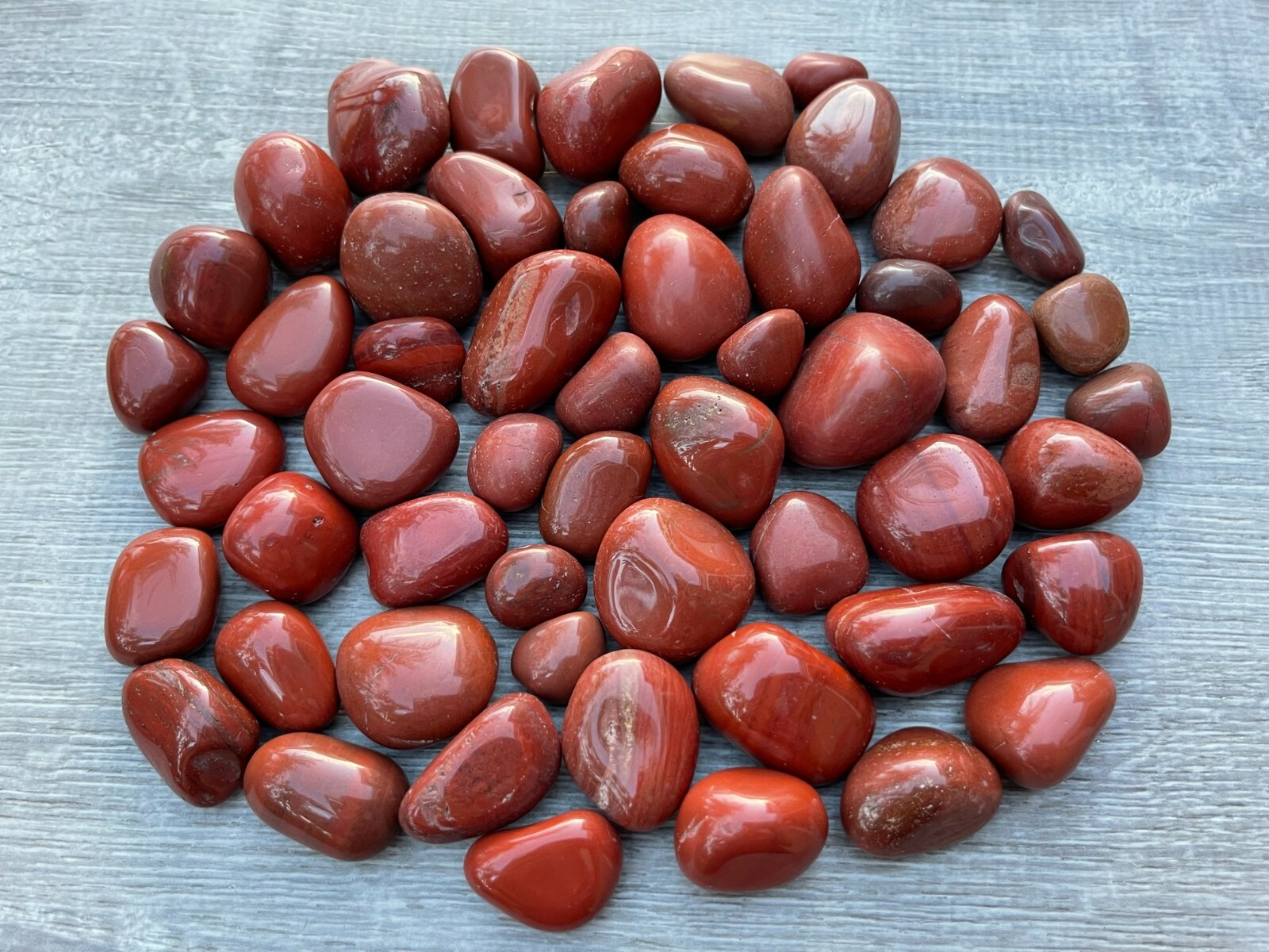 Grade A++ Red Jasper Tumbled Stones, 0.7″-1.25″ Tumbled Red Jasper,Pick A Weight