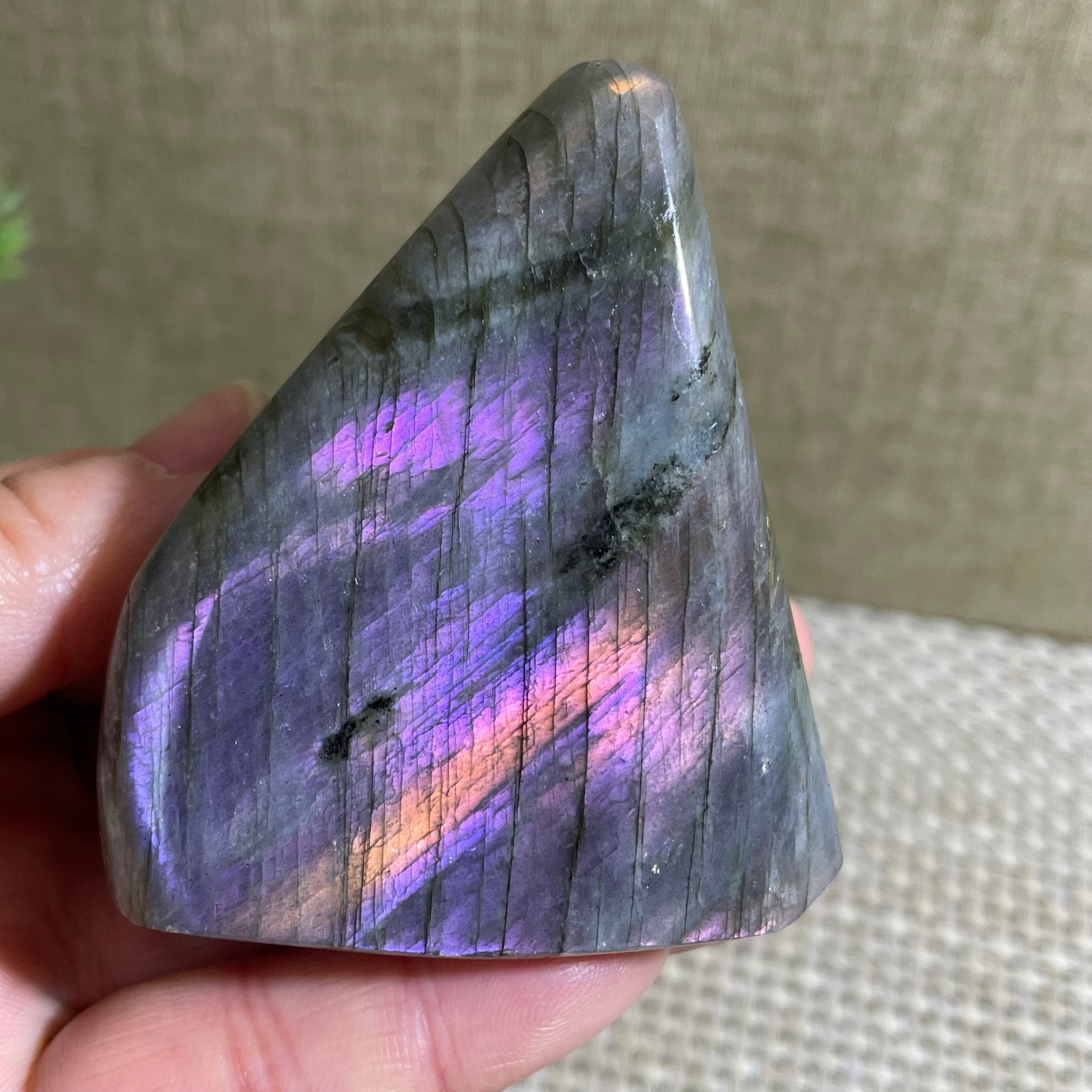 Rare Flashy Labradorite Slab Crystal Rough Gemstone Raw Labradorite Rough 177g