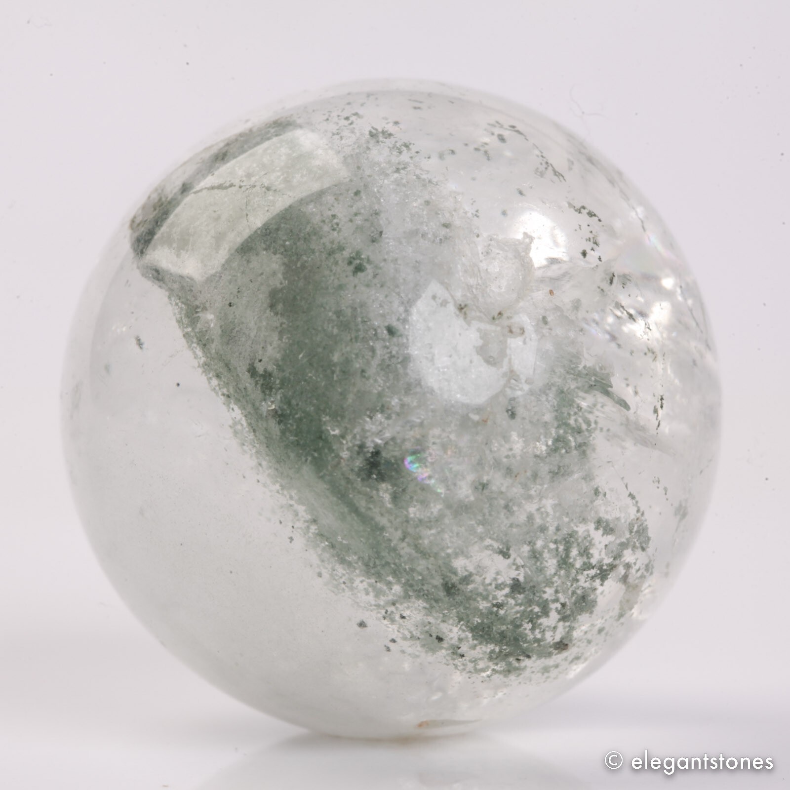 60g35mm Natural Garden/Phantom/Ghost/Lodolite Quartz Crystal Sphere Healing Ball