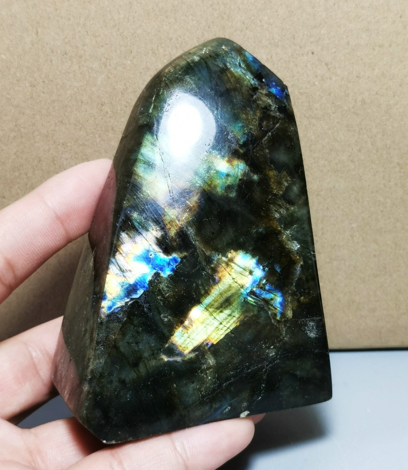 1LB Natural Rare Rainbow Flash Labradorite Freeform Reiki Stone Healing