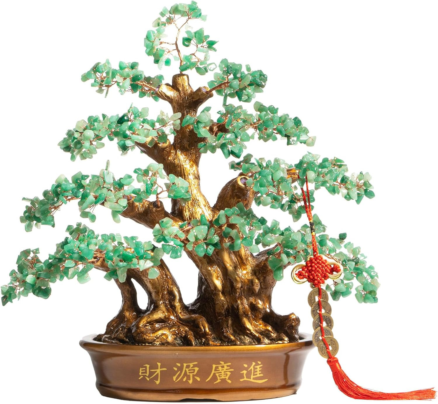 Natural Aventurine (1,300 Gemstone Count) Chakra Crystal Tree with Healing Prope