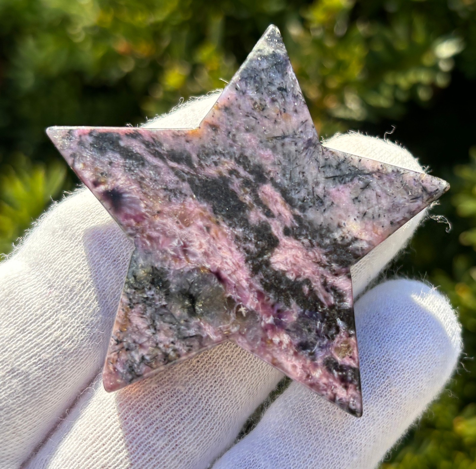 USA SALE 61g LOT 2 CHAROITE STARS STAR PALMSTONES PALMSTONE Palm Stone Stones