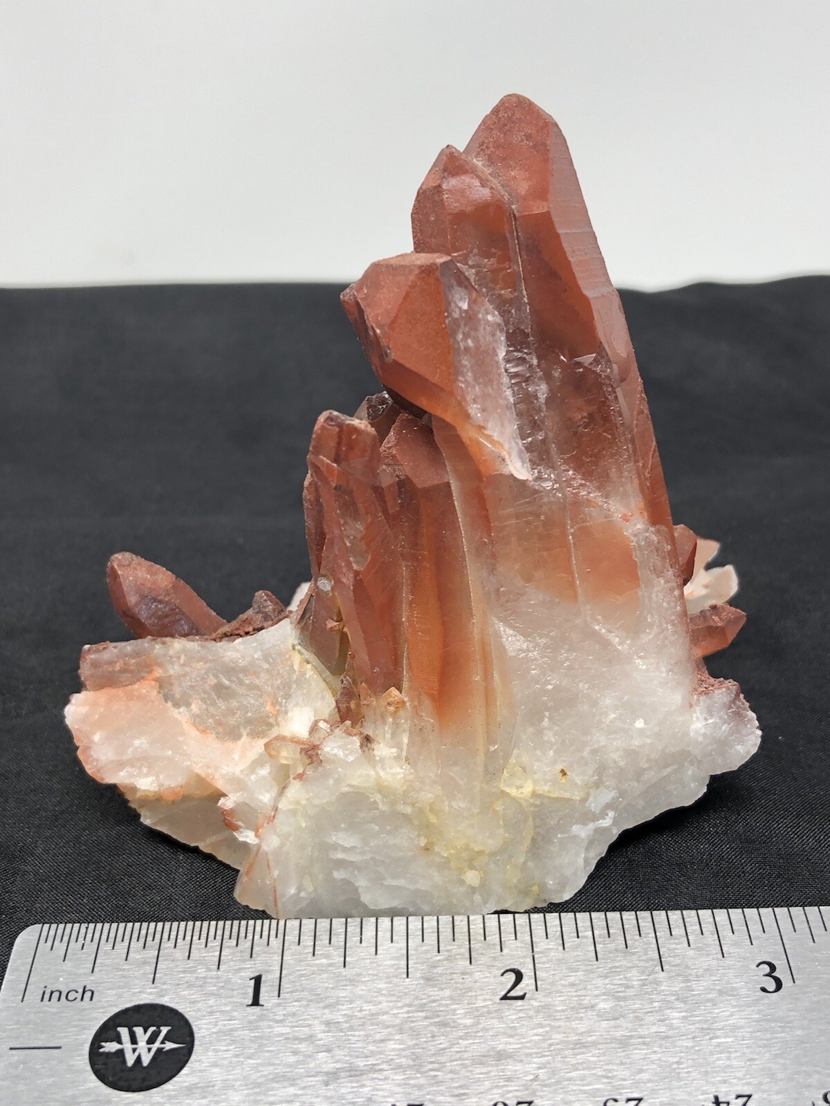 Red Quartz Tabular Wand Crystal Cluster Point Morocco 6.2oz N34