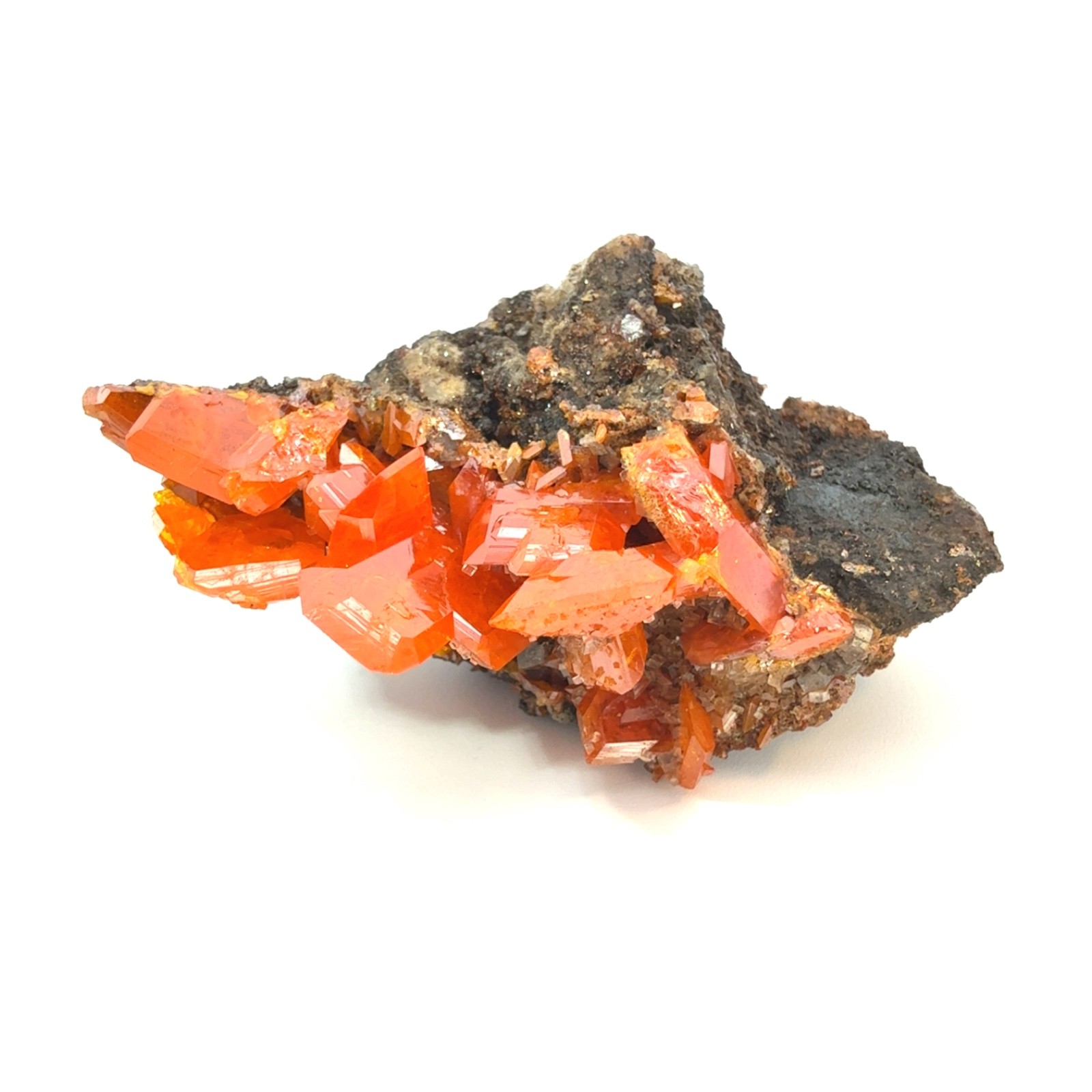 GEM WULFENITE CLUSTER ON MATRIX FROM RED CLOUD MINE, AZ, USA – MINIATURE, 22g