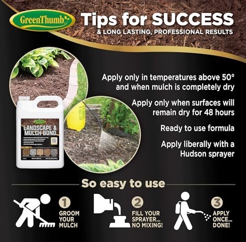 Non-Toxic Mulch Glue for Landscaping – 1 Gallon Bonding Adhesive for Rock & Grav