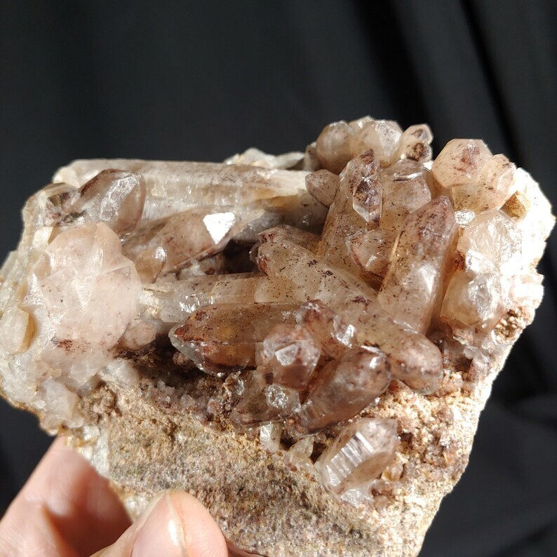 478g Smokey Quartz with Hematite Cluster, Super Sparkly, South Africa