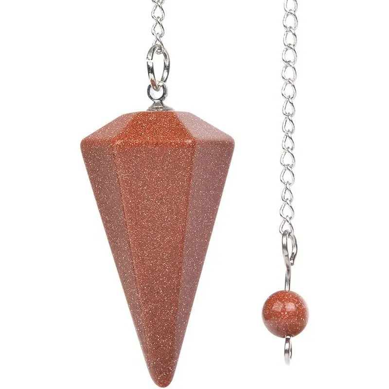 Natural Stone Quartz Agates Pendant Reiki Healing Cone Amethyst Charm Pendulum P