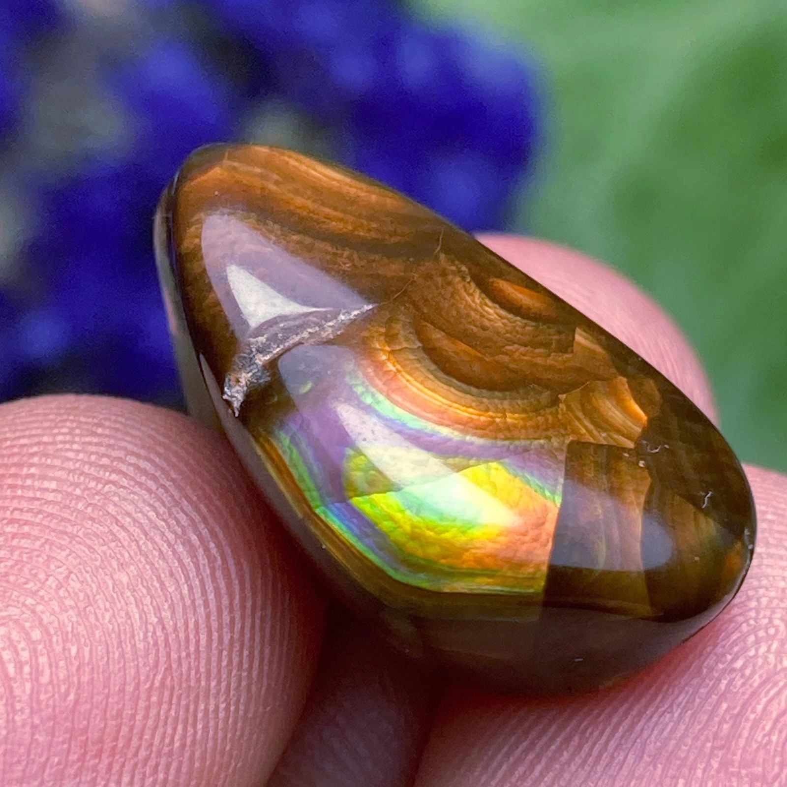 Mexican Fire Agate, Rainbow Fire Agate Polished Specimens, Cabochon