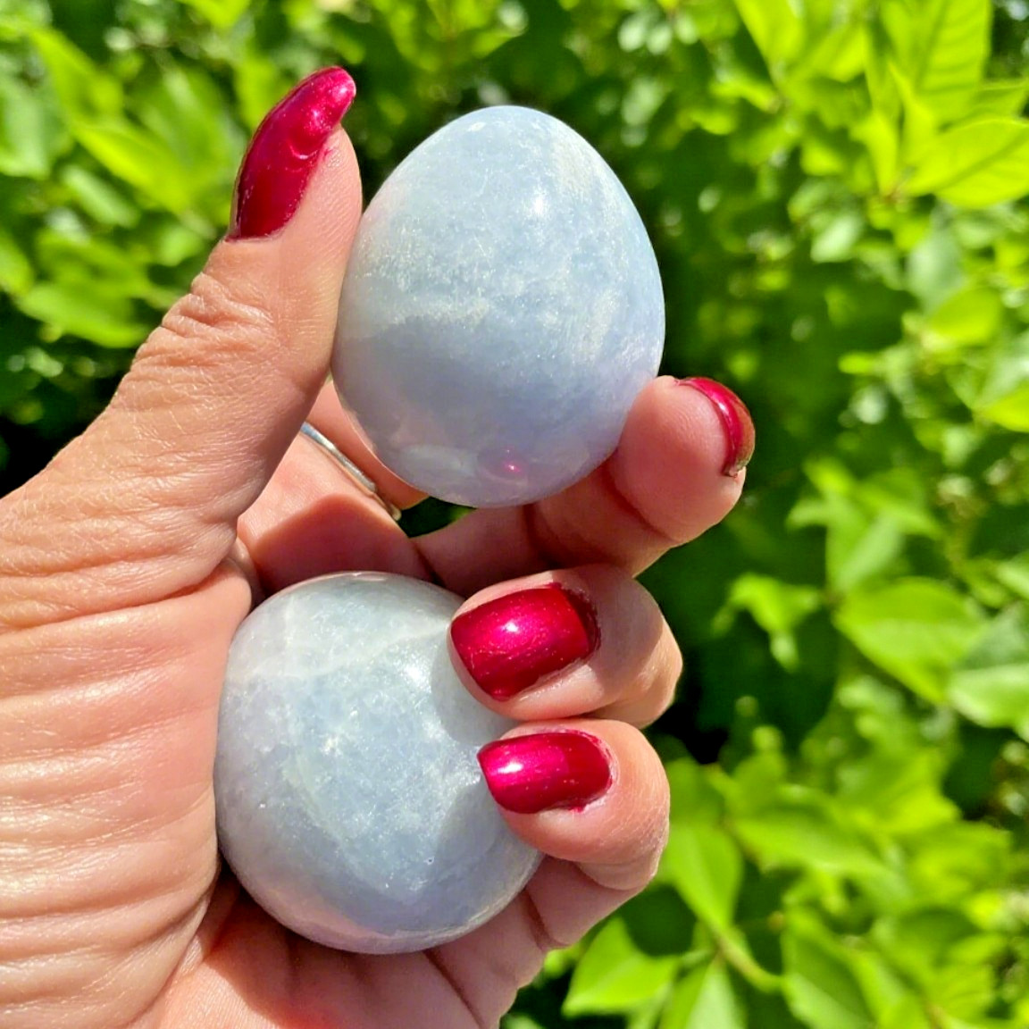 Raw Celestite Blue Crystal Easter Egg Natural Celestite Home Decor Gift for Her