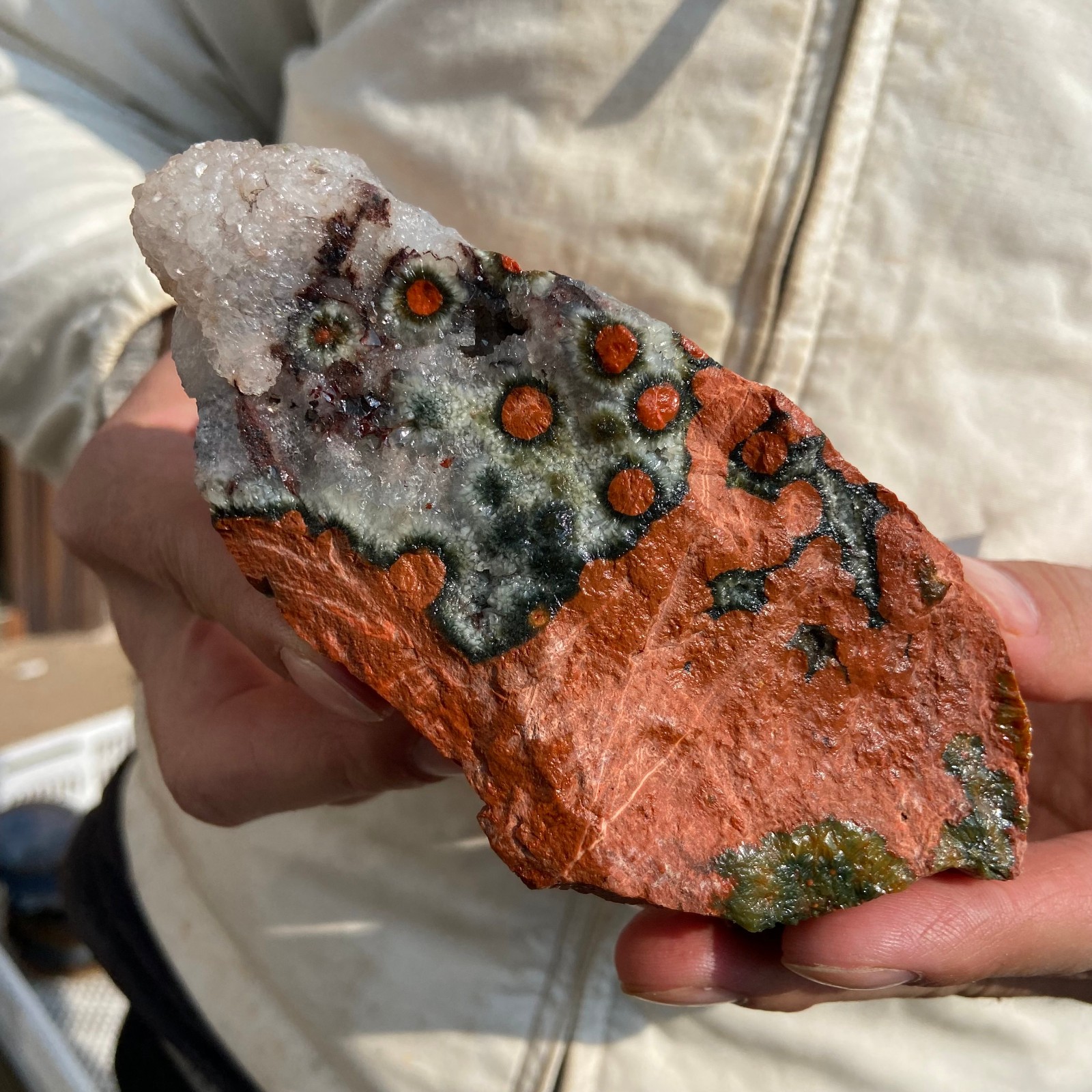 1.2lb Natural colourful ocean jasper raw stone crystal rough mineral specimen