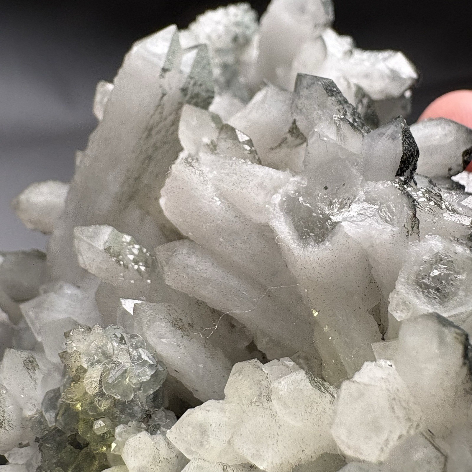 Natural Chlorite Quartz w/ Fluorite Cluster Specimen Inner Mongolia Specimen
