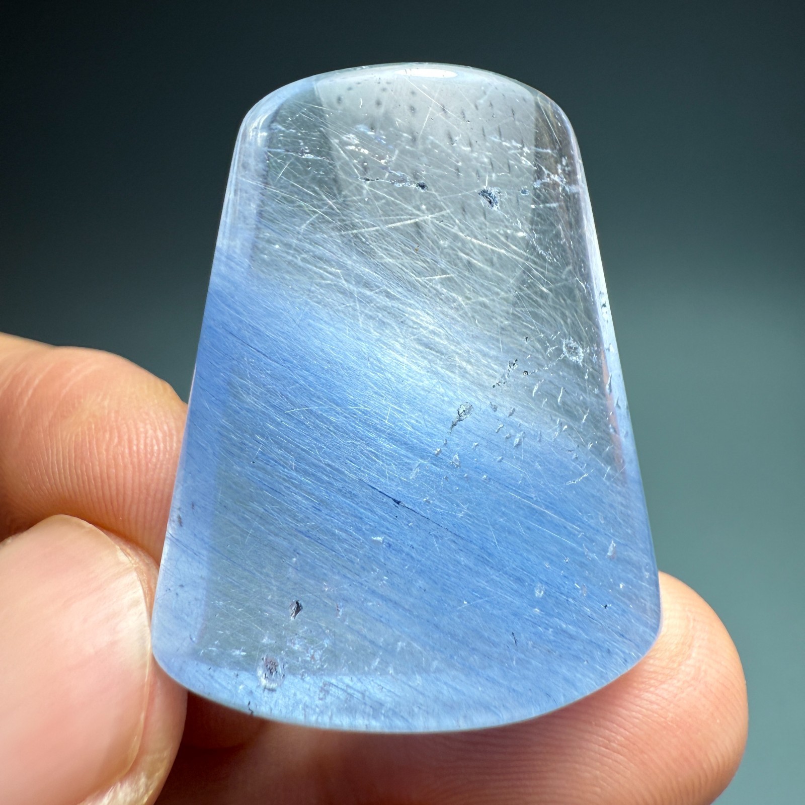 94Ct Natural Clear Beautiful Blue Dumortierite Crystal Quartz Polished Specimen