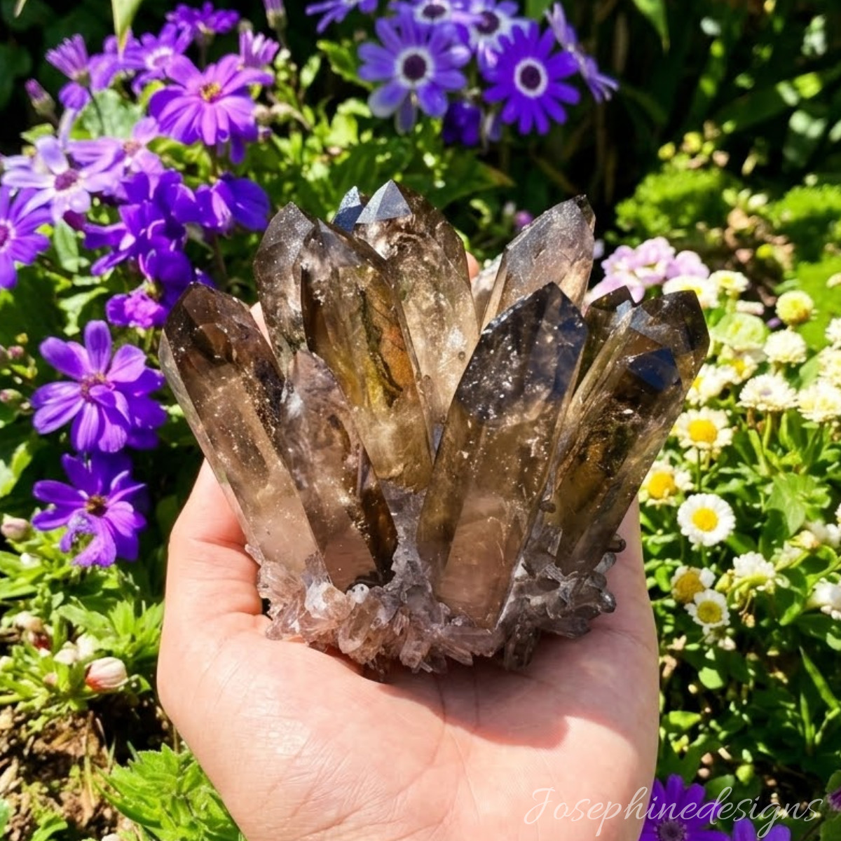 400g Natural Smoky Quartz Crystal Cluster Healing Reiki Stone Statement Piece