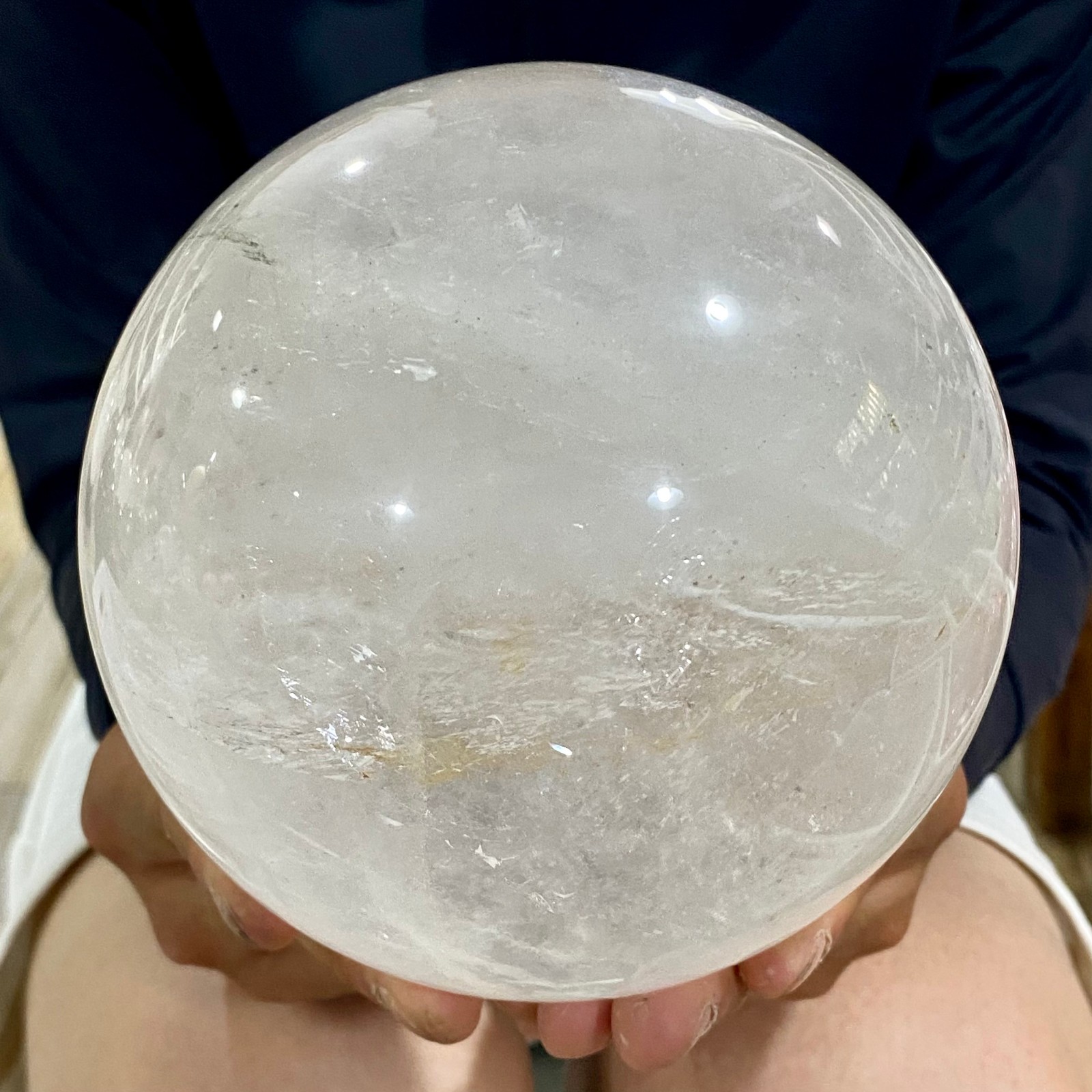 7.03LB Natural clear quartz sphere quartz crystal ball reiki Energy healing