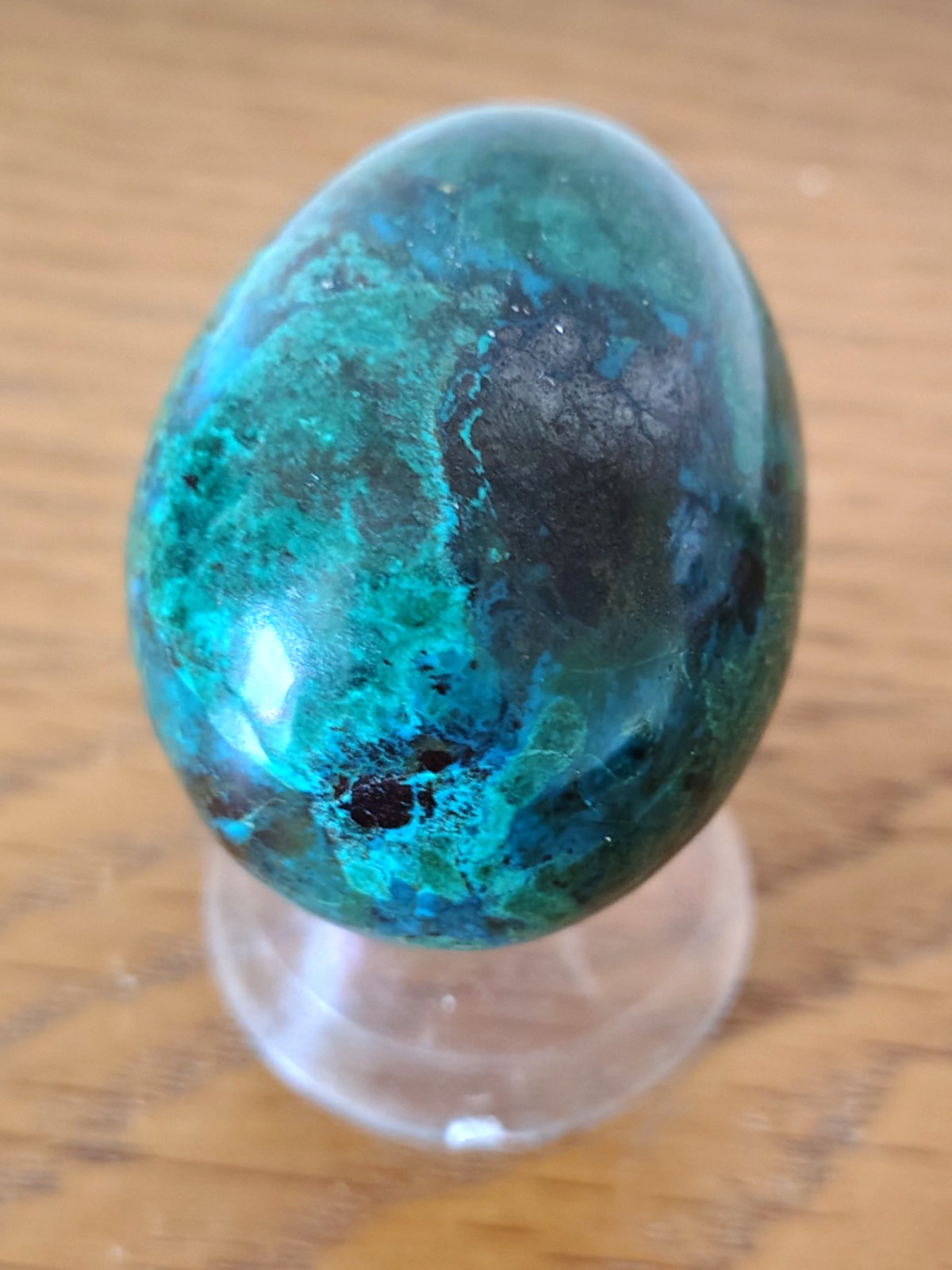 Chrysocolla Egg Polished Specimen Peru 4.5cm / 78g