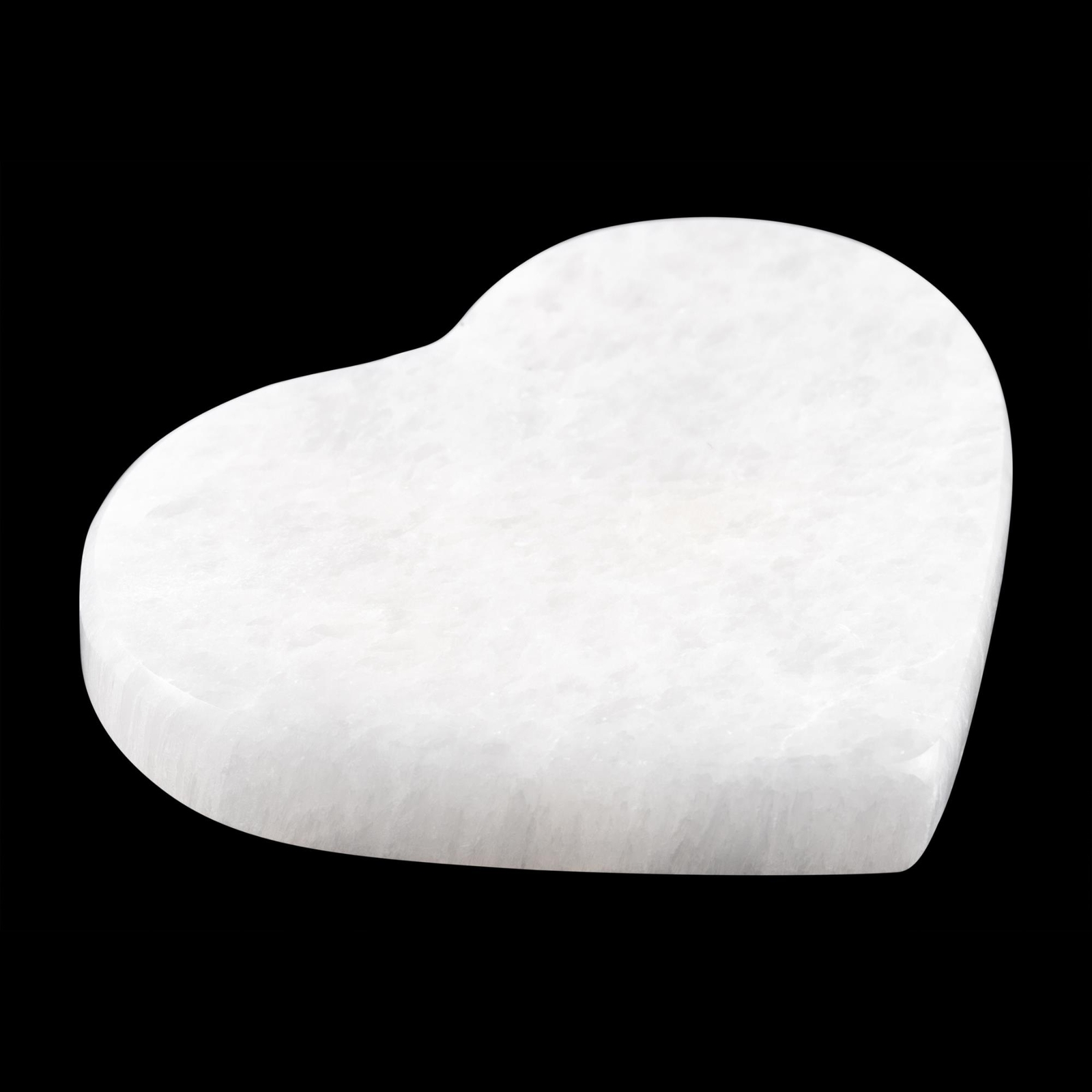 Selenite Charging Plate Heart, Selenite Cleansing, Flat Crystal Plate, Selenite