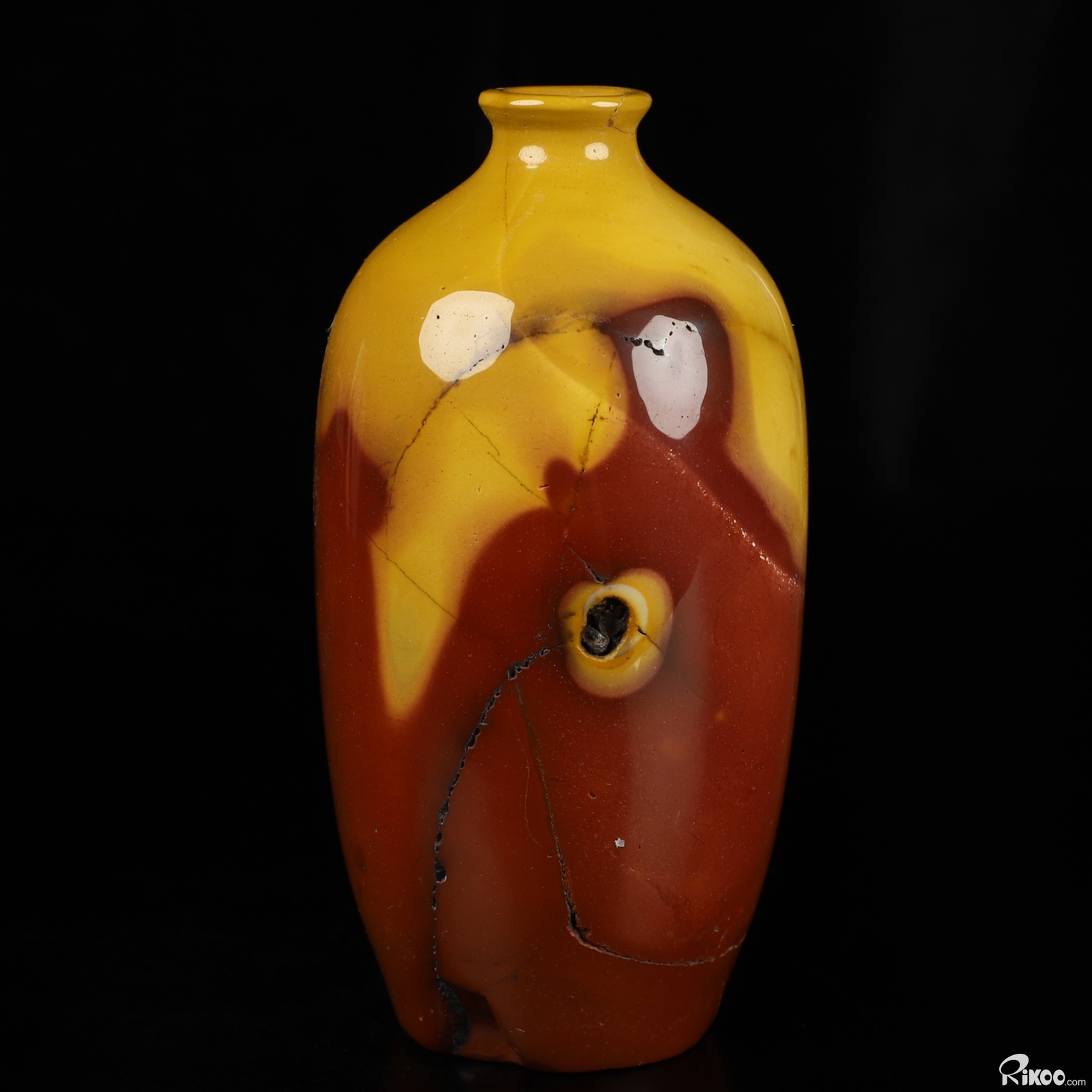 5.4″ Mookaite Jasper Hand Carved Crystal Vase Sculpture, Crystal Healing