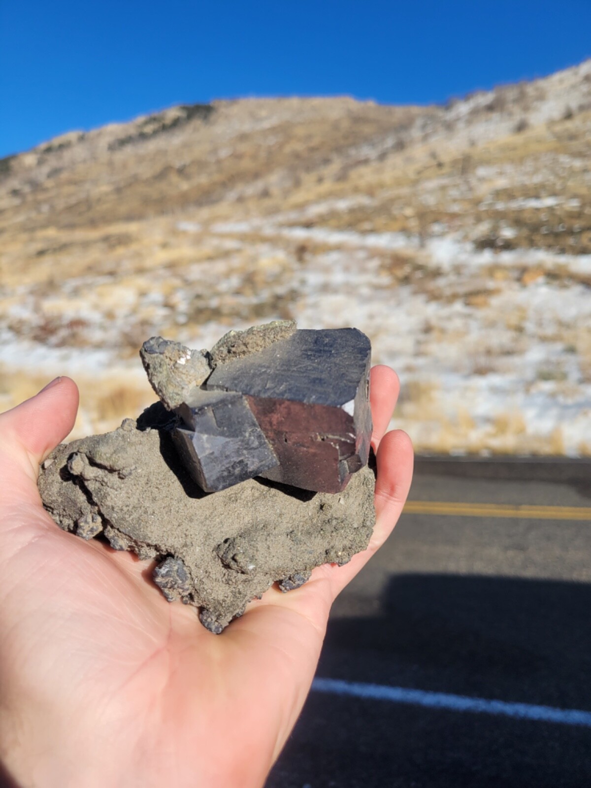 Giant Galena Cube with Pyrrhotite on Dolomite Matrix from Missouri