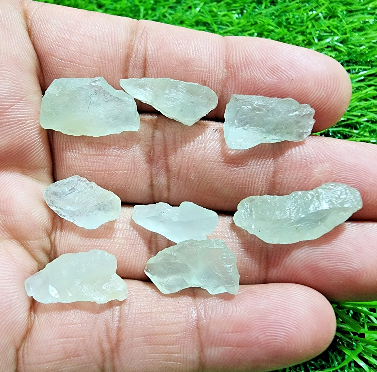 Amazing Blue Aquamarine Gemstone Rough 9Pcs Lot 16-19mm Aquamarine Raw Stones