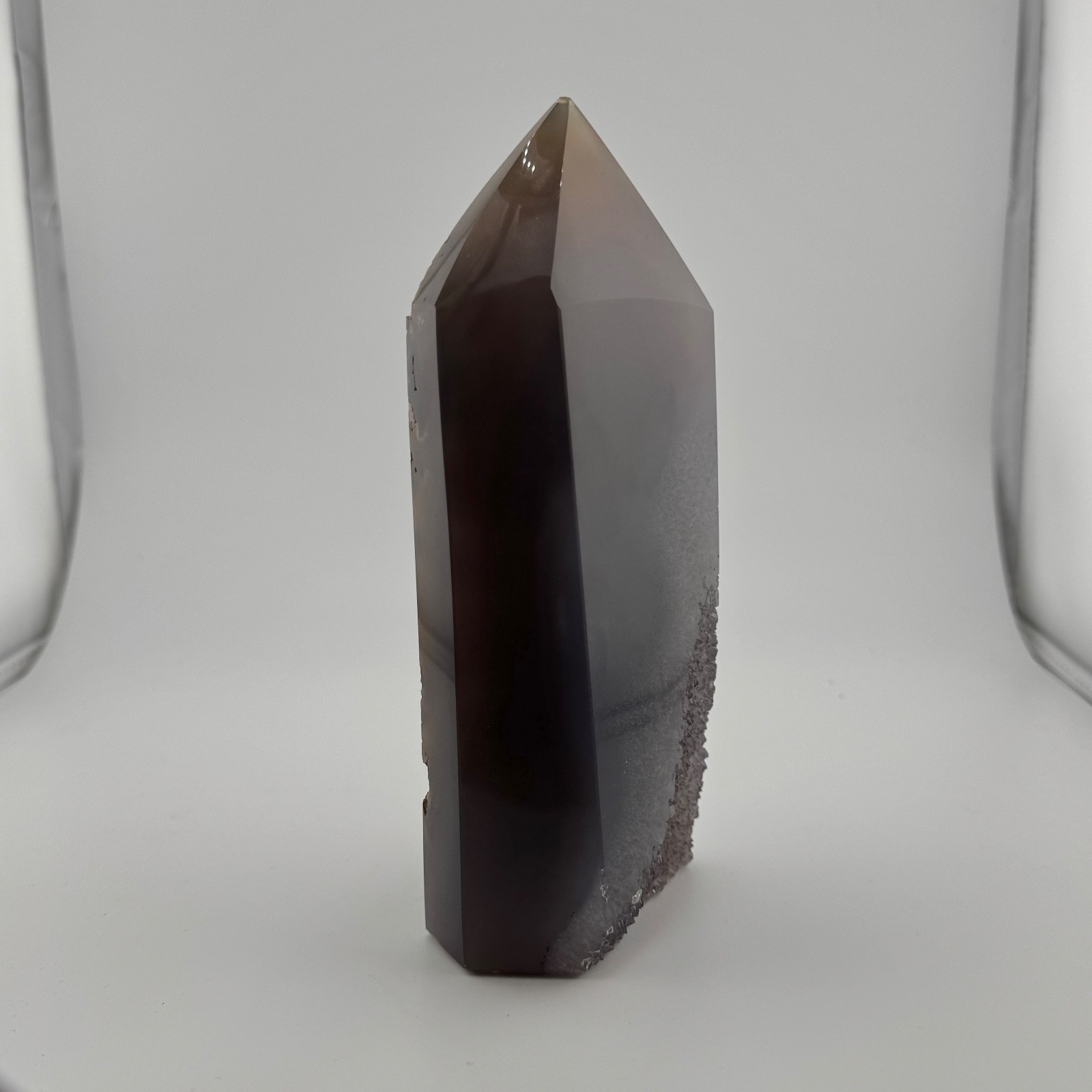 7.0″ Extremely Unique Dendritic Agate Quartz Sugary Druzy Crystal Point