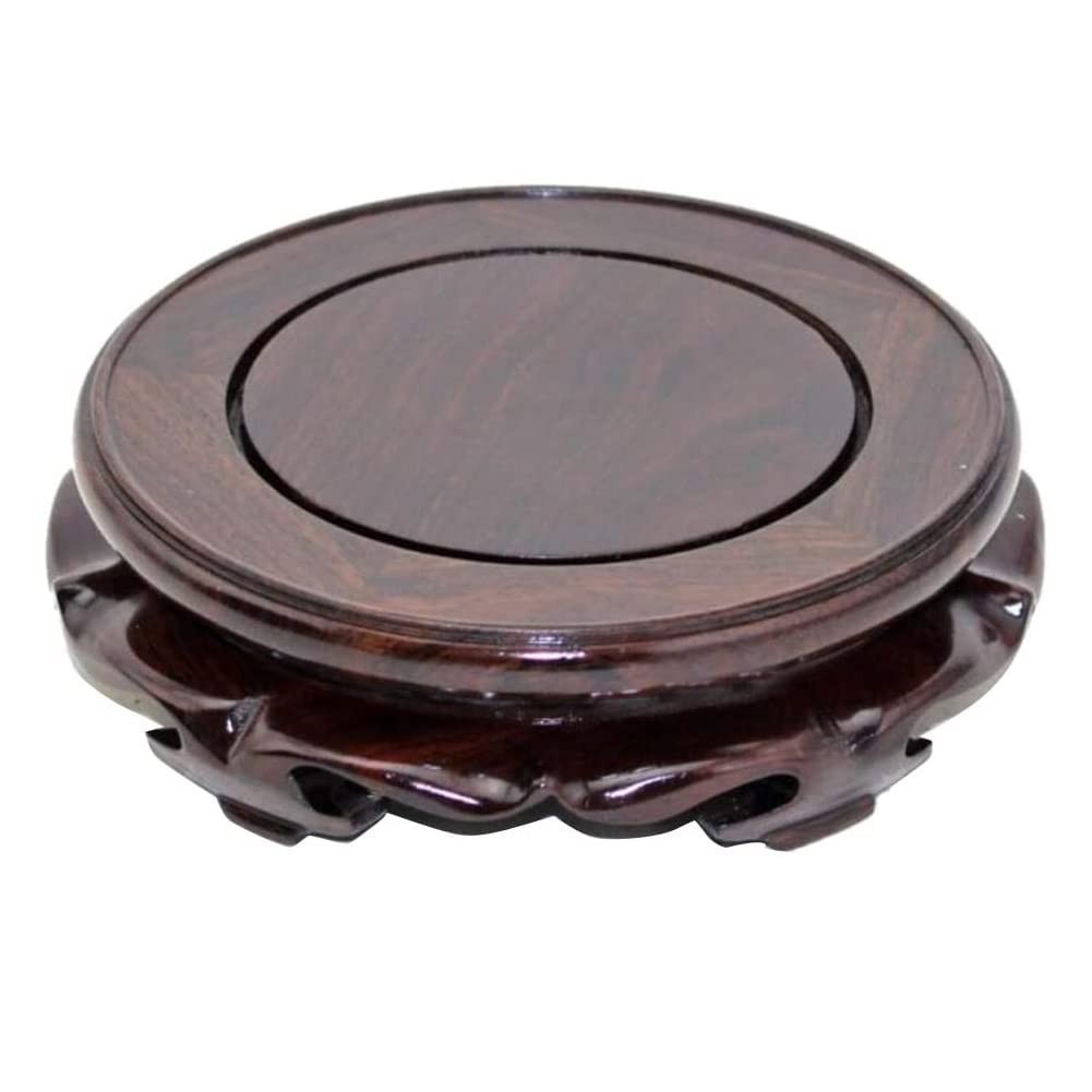 Oriental Furniture Wooden Display Stand Base Lotus Pedestal Vase Base Table L…