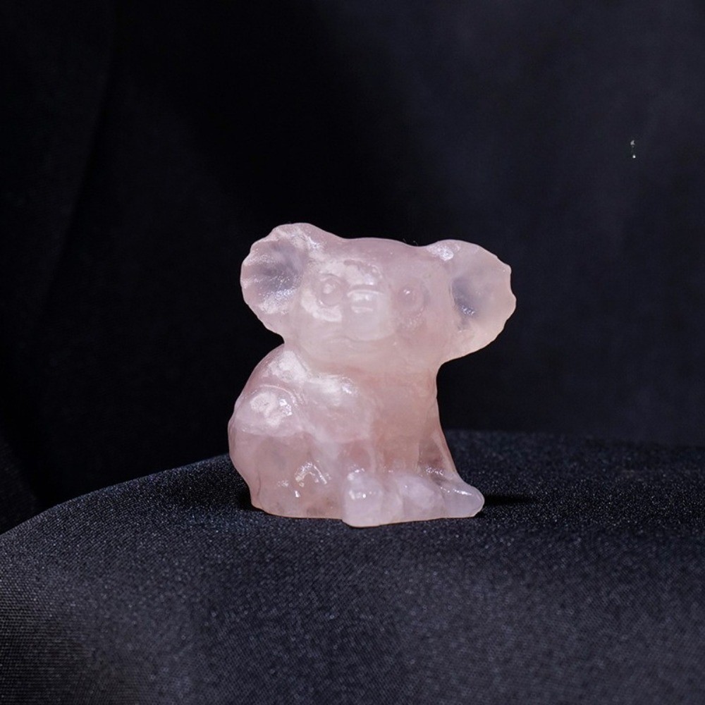 Natural Mixed Crystal Koala Statue Carving Reiki Healing stone Decor Gift random