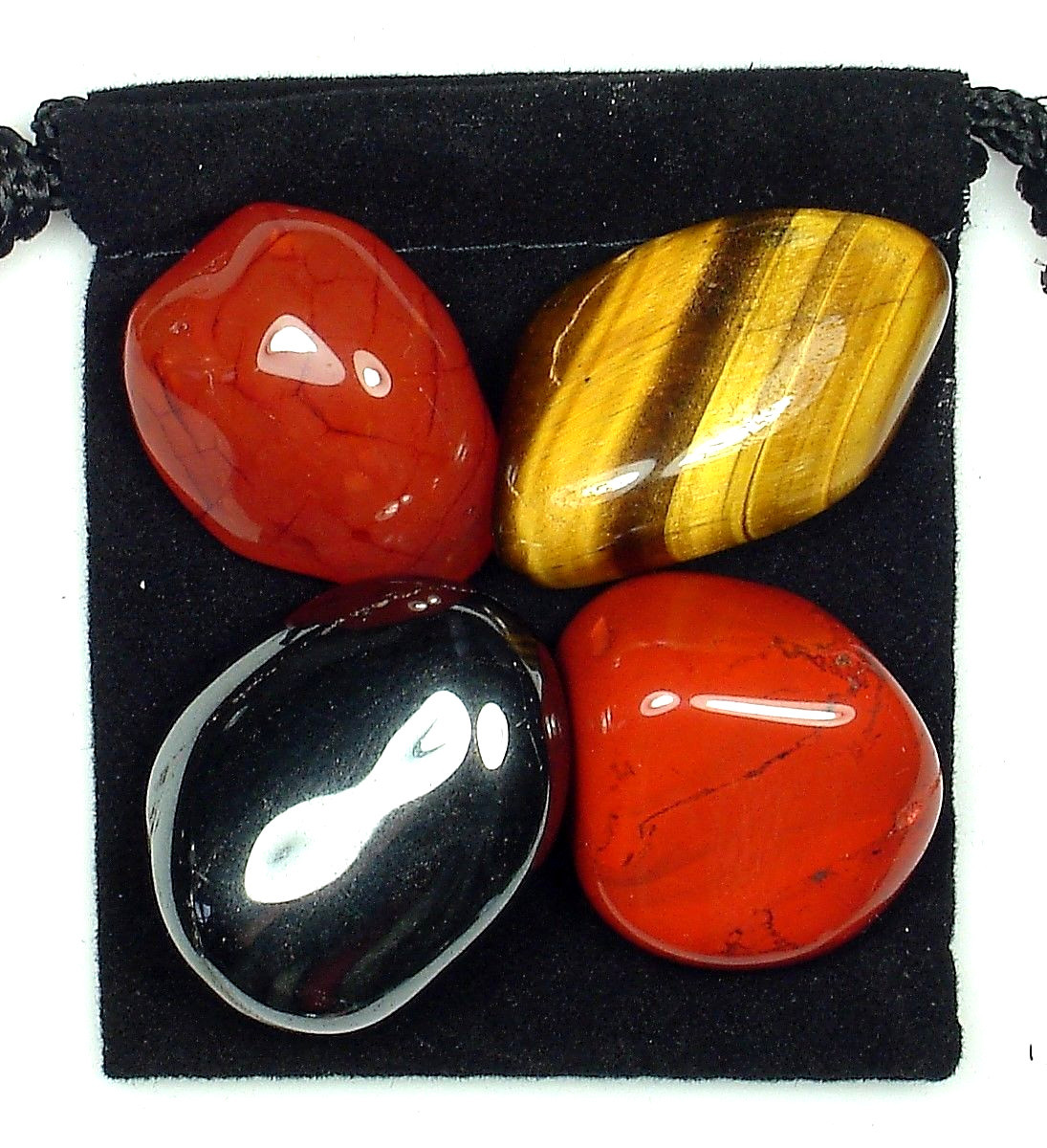 MALE FERTILITY HELP Tumbled Crystal Healing Set = 4 Stones + Pouch + Description