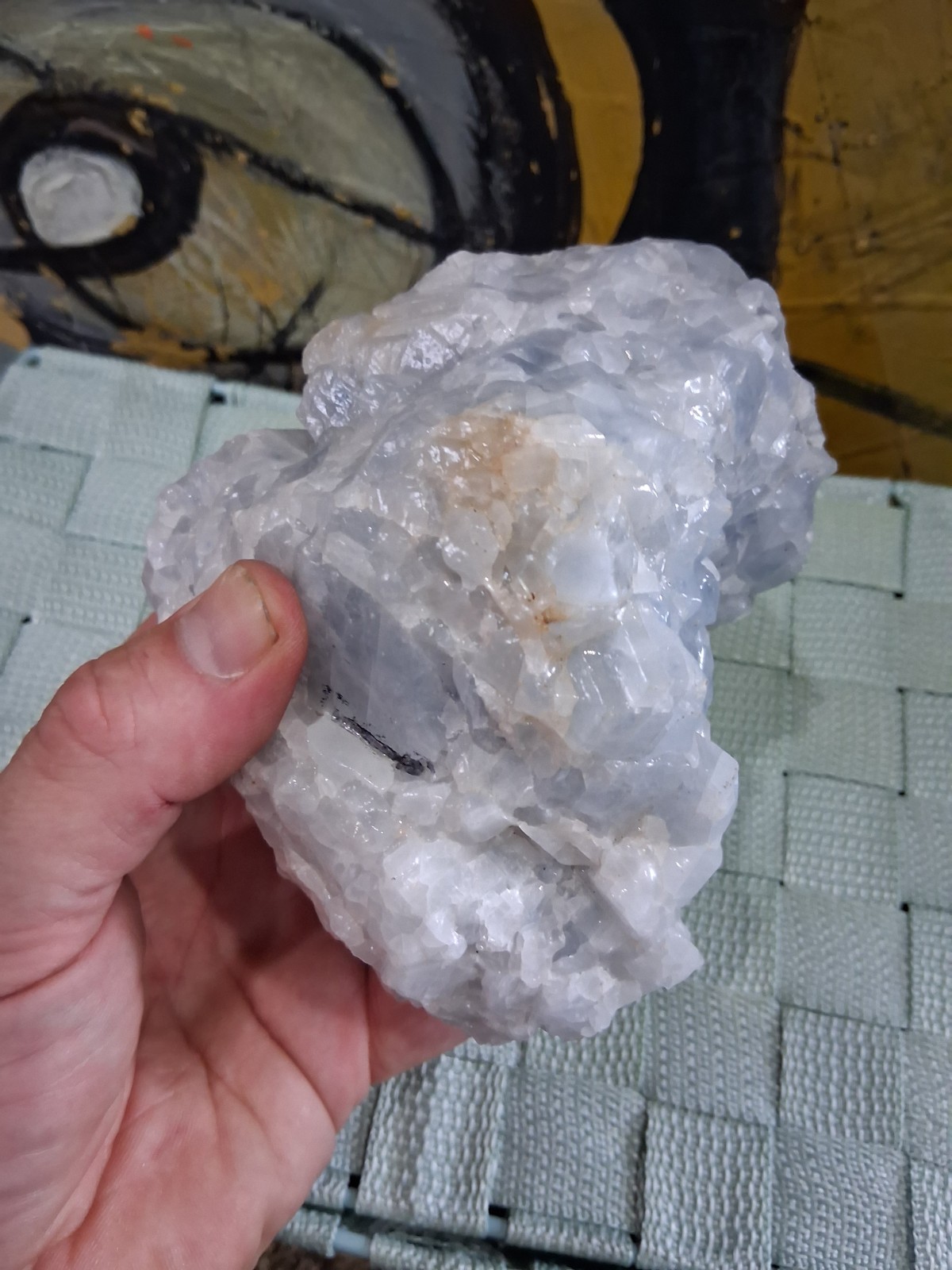 Large Natural Sky Blue Raw Calcite Specimen 2.78lbs Heritage Crystal Gem Stone