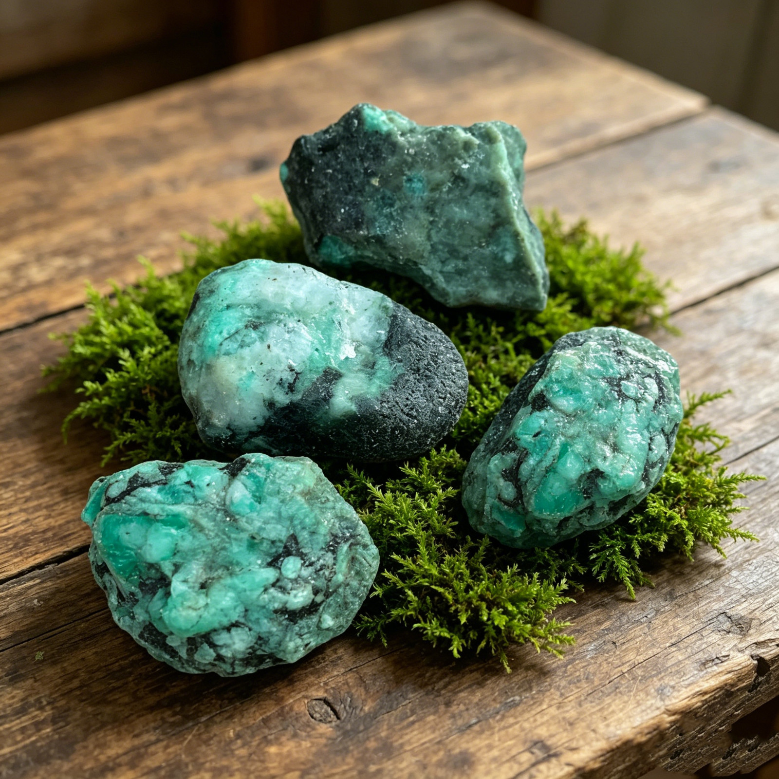 2PC Natural Emerald Rough Specimen Raw Gemstone Crystal Healing Mineral Gift