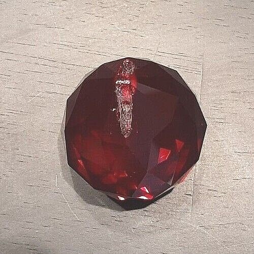 Hanging Crystal Balls Faceted Sphere 47mm RubyRed 10pcs Set Fung Shui Decolation