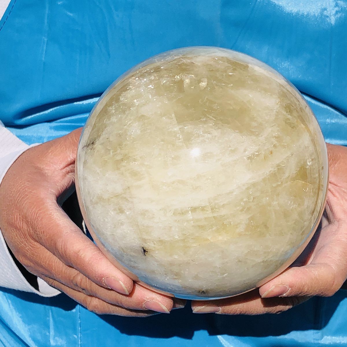 6.04LB Natural Yellow Crystal Ball Quartz Yellow Crystal Ball Healing